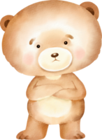 watercolor teddy bear cute png