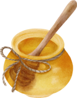 acquerello miele vaso png