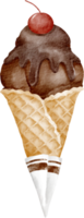 waterverf chocola ijs room png