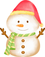 hombre de nieve acuarela png