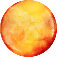 sun watercolor planet png
