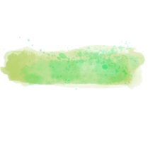 coup de pinceau vert aquarelle png