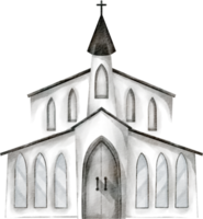 waterverf kerk klem kunst gebouw png