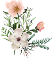 marco floral acuarela png