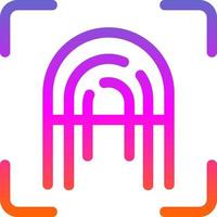 Fingerprint Scan Vector Icon Design