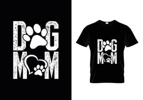 diseño de camisetas para perros. diseño de pata para los amantes de los perros. diciendo - mi perro piensa que soy genial. vector