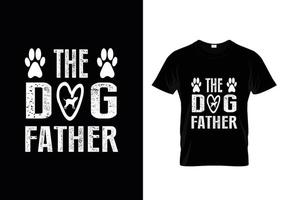 diseño de camisetas para perros. diseño de pata para los amantes de los perros. diciendo - mi perro piensa que soy genial. vector