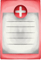 note médicale aquarelle png