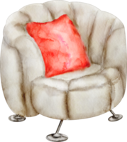 watercolor couch furniture clip art png