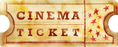 watercolor ticket cinema png