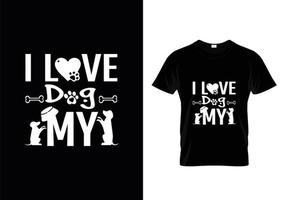 My Dog Hunts Zombies T-shirt Design vector