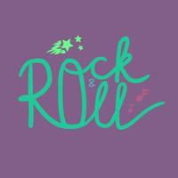 Rock and Roll Lettering vector