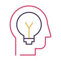 Idea generation and innovation thin line vector icon