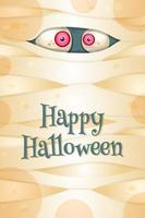 Happy Halloween greeting card vector template