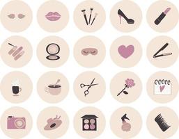 Beauty salon service icon collection set vector