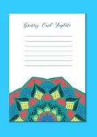 Mandala vintage template card vector