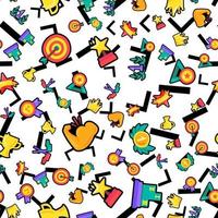 Winner awards seamless color vector pattern
