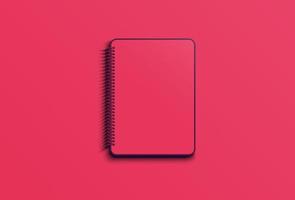 magenta color notebook mockup templates vector