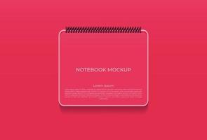 modern magenta color notebook mockup templates vector