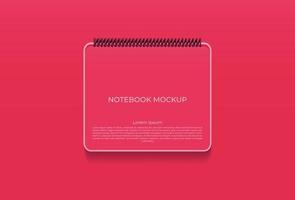 modern magenta color notebook mockup templates vector