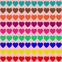 Illustration colorful heart vector pattern valentine concept