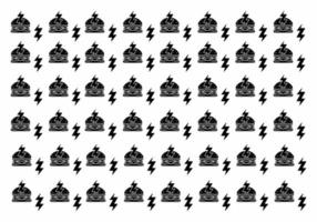 illustration design of the burger and thunder pattern tattoo vector