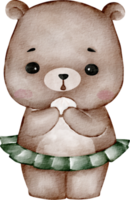 acquerello orsacchiotto orso cartone animato carino png