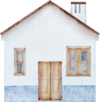 watercolor house building png