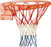 red de baloncesto de acuarela png