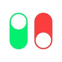 Toggle switch button icon vector in flat style