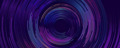 Abstract colorful circular motion lines, vector illustration.