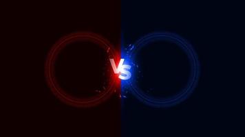VS Versus Battle headline Modern banner template, Red and Blue shiny background, Fight Game, Game Interface vector