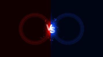 VS Versus Battle headline Modern banner template, Red and Blue shiny background, Fight Game, Game Interface vector