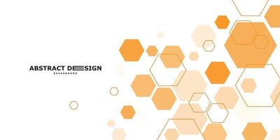 Abstract hexagon frame for futuristic banner template. Technology background design vector