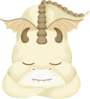 bebé dragón acuarela png