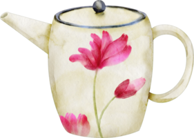 watercolor tea pot png