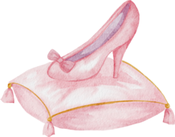 watercolor princess high heel png