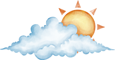 watercolor weather sunny png