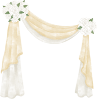 watercolor wedding curtain png