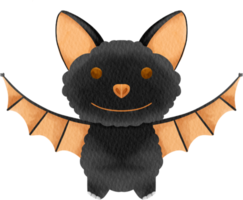 morcego de halloween aquarela png