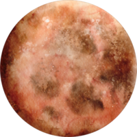 planète aquarelle éclipse lunaire png