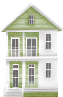 illustration de maison aquarelle png