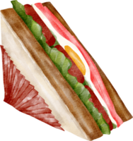 acquerello Sandwich prima colazione png