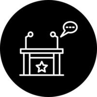 Speech Desk Vector Icon