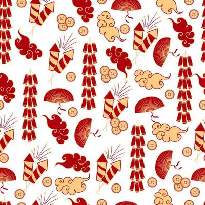 pattern of chinese new year elements