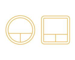 Set of linear frames and borders design for elements, decoration, social media, post. vector
