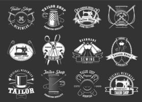 Sewing and tailor vector icons