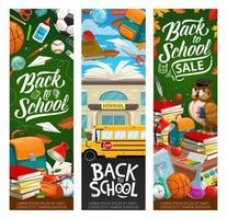 Welcome back to school vector stationery sale