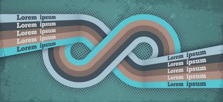 Retro poster with infinity loop endless symbol vector