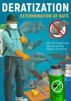Extermination of rats, mice, bats. Rodent control vector